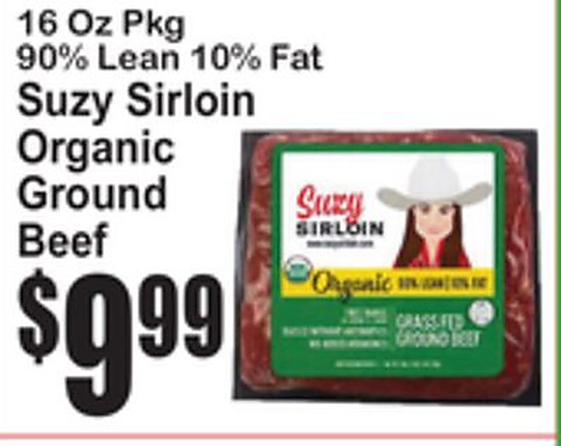 Suzy Sirloin Organic Ground Beef - Superfresh weekly ad deal