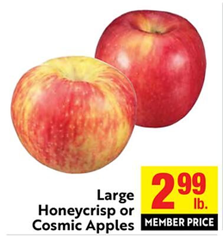 Large Honeycrisp or Cosmic Apples - Lucky California weekly ad deal