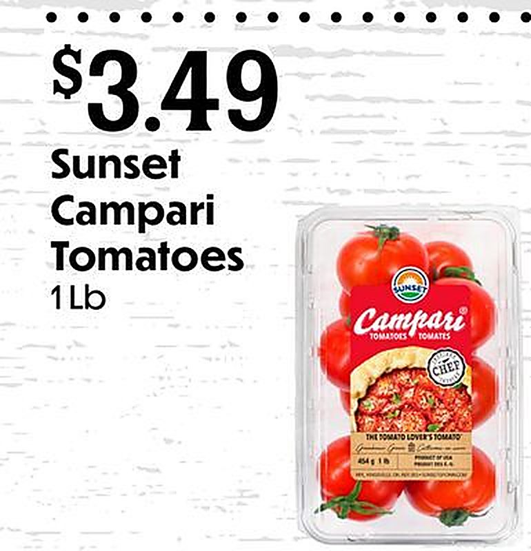 Sunset Campari Tomatoes - Reasor's weekly ad deal