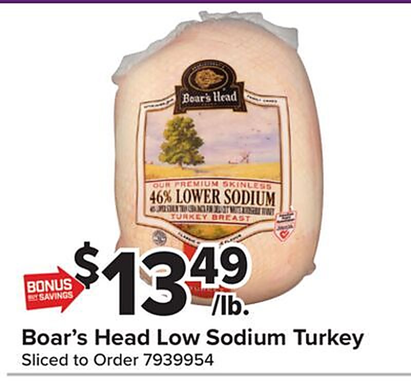 Boar's Head Low Sodium Turkey - Giant Food weekly ad deal