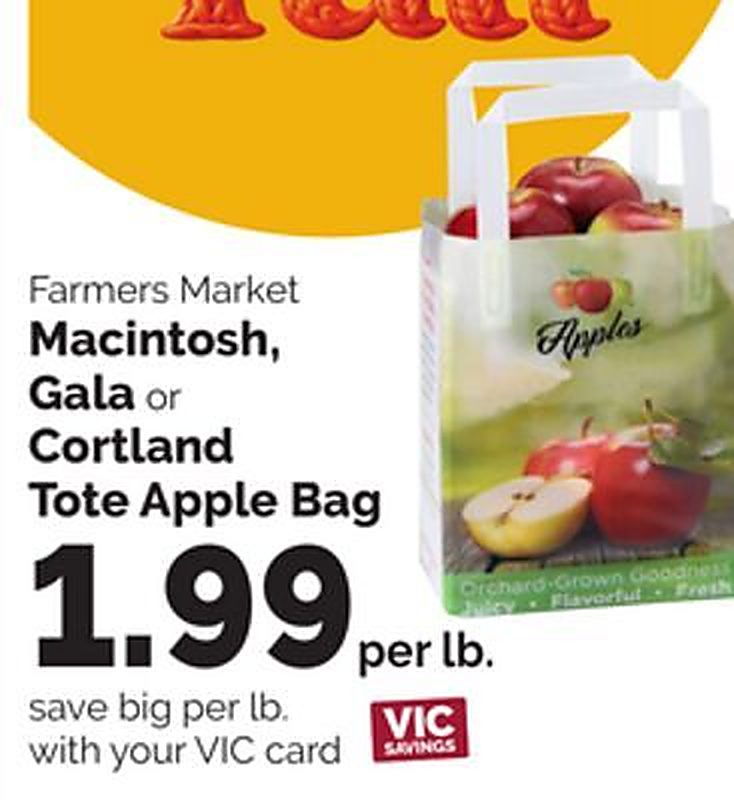 Farmers Market Macintosh, Gala or Cortland Tote Apple Bag - Harris Teeter weekly ad deal