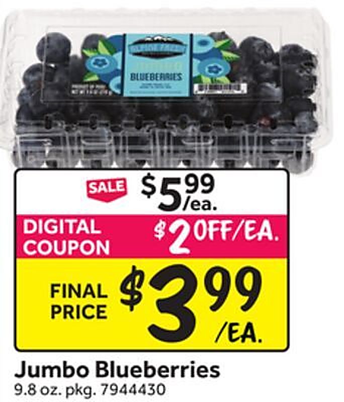 Jumbo Blueberries - Stop & Shop weekly ad deal