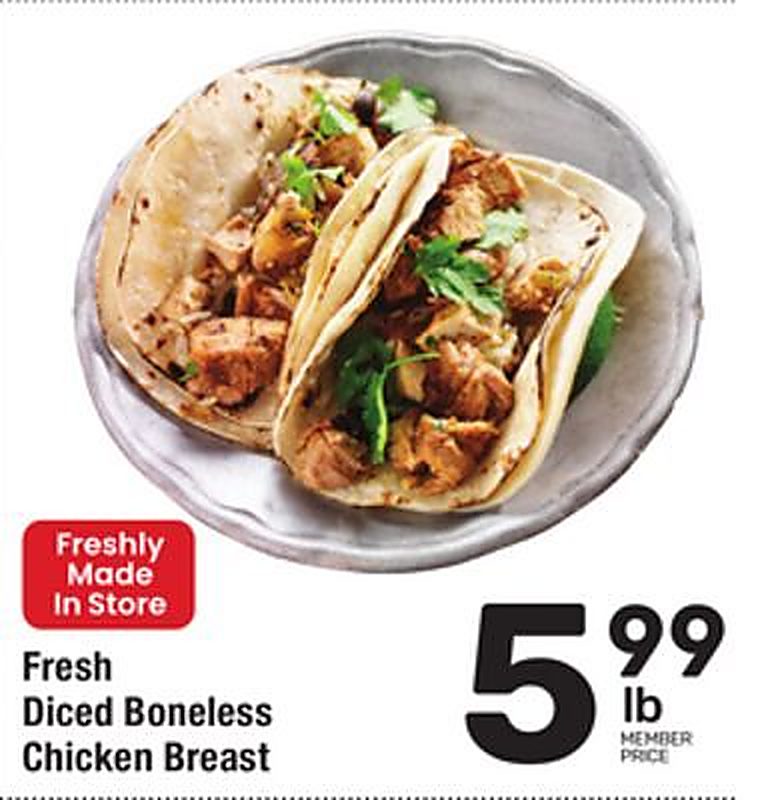 Fresh Diced Boneless Chicken Breast - Tom Thumb weekly ad deal