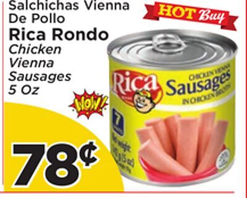 Rica Rondo Chicken Vienna Sausages - Presidente Supermarketss weekly ad deal