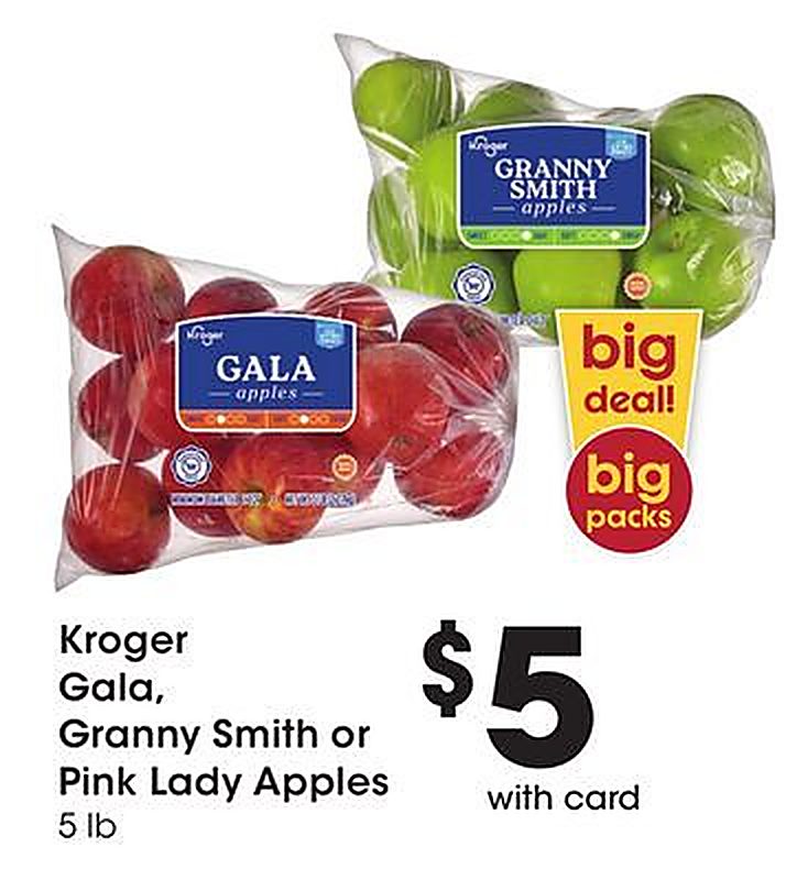Kroger Gala, Granny Smith or Pink Lady Apples - Fred Meyer weekly ad deal