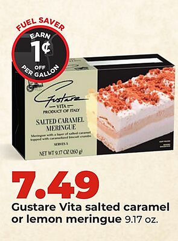 Gustare Vita salted caramel or lemon meringue - Hy Vee weekly ad deal