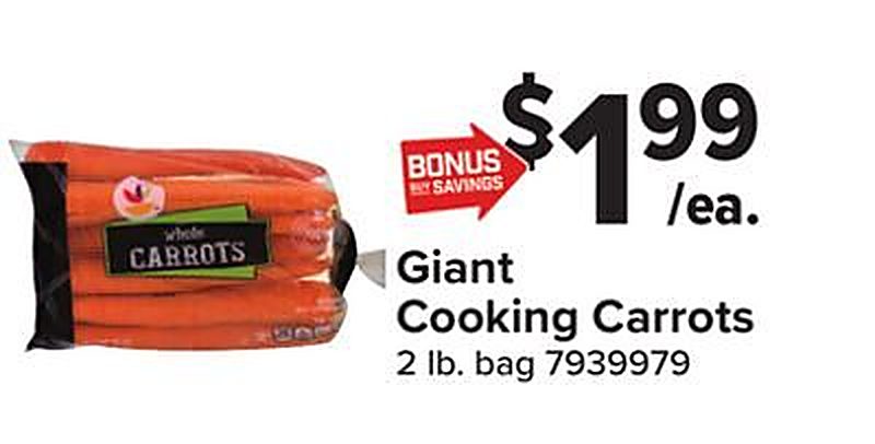 Giant Cooking Carrots - Giant Food weekly ad deal