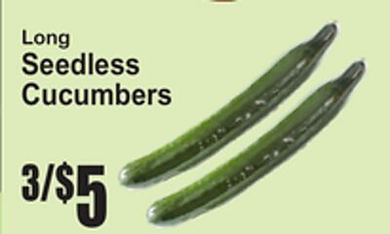 Long Seedless Cucumbers - Superfresh weekly ad deal