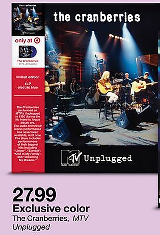 The Cranberries, MTV Unplugged - Target weekly ad deal