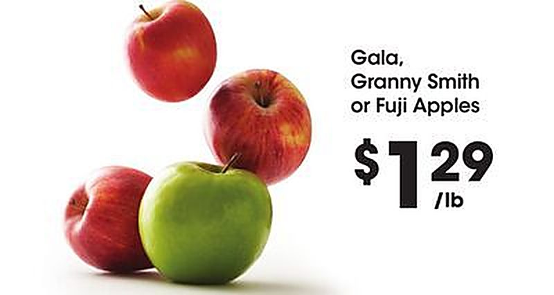 Gala, Granny Smith or Fuji Apples - Foods Co weekly ad deal