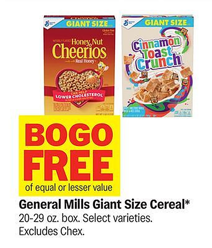 General Mills Giant Size Cereal