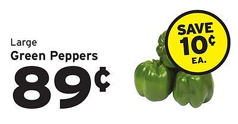 Green Peppers - Hannaford weekly ad deal
