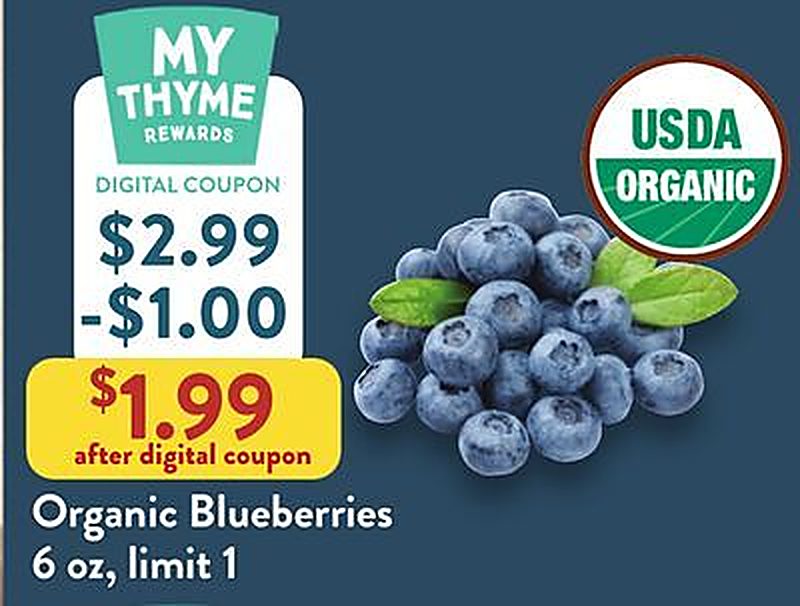 Organic Blueberries - Fresh Thyme Market weekly ad deal