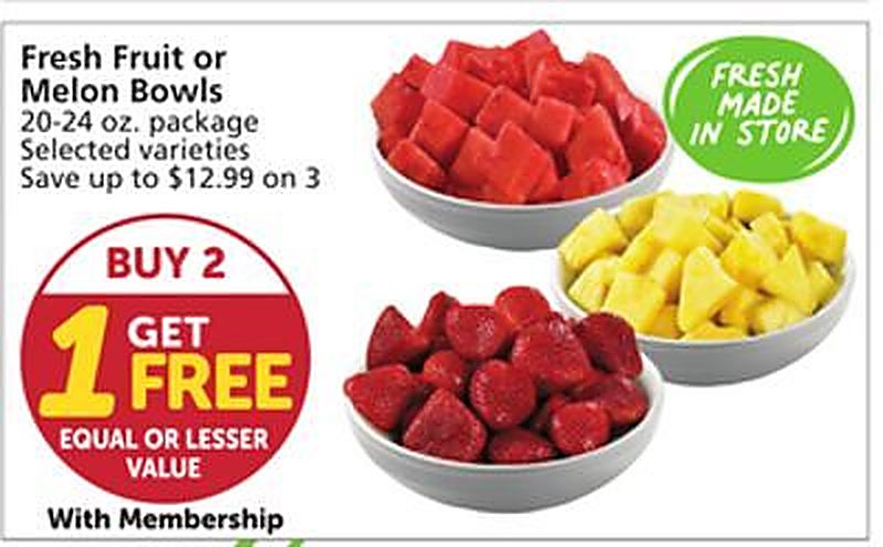 Fresh Fruit or Melon Bowls