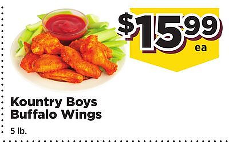 Kountry Boys Buffalo Wings - Food town Texas weekly ad deal