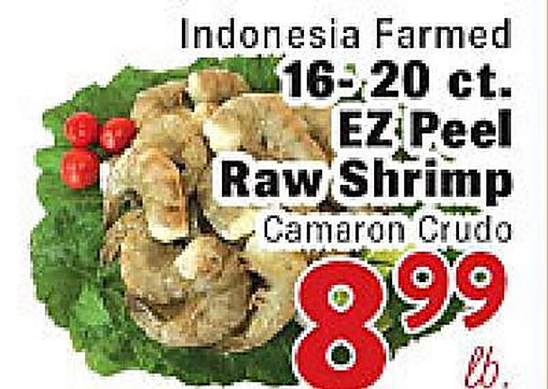 Indonesia Farmed 16-20 ct. EZ Peel Raw Shrimp - Rio Valley Market weekly ad deal