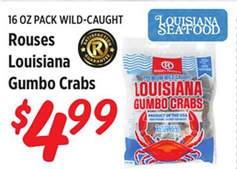 Rouses Louisiana Gumbo Crabs - Rouses Markets weekly ad deal