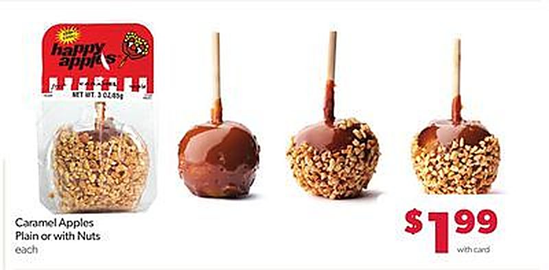 Caramel Apples Plain or with Nuts - Family Fare weekly ad deal