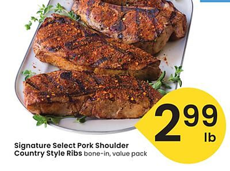 Signature Select Pork Shoulder Country Style Ribs - Albertsons weekly ad deal