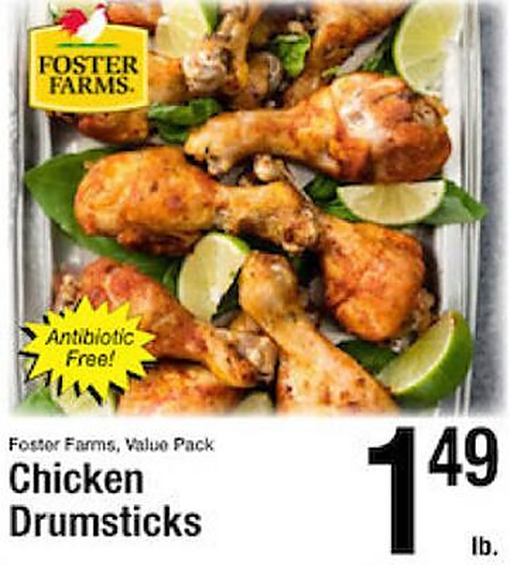 Foster Farms, Value Pack Chicken Drumsticks - Harvest Foods weekly ad deal