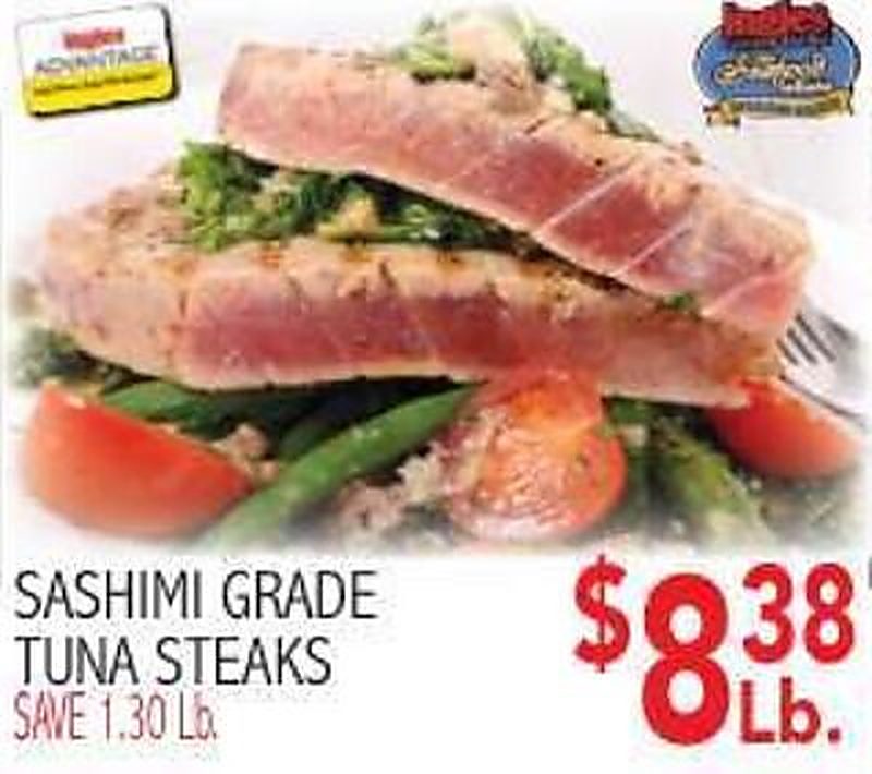 SASHIMI GRADE TUNA STEAKS - Ingles Markets weekly ad deal