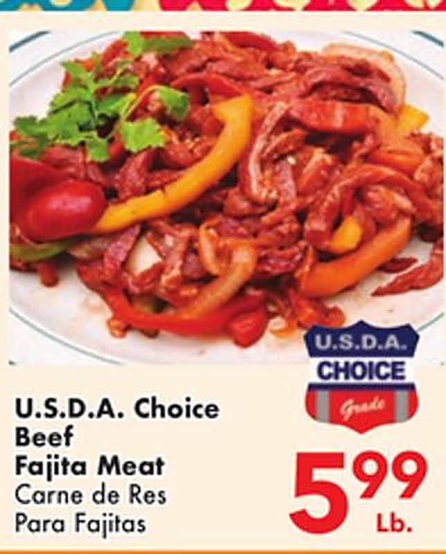 U.S.D.A. Choice Beef Fajita Meat - Fairplay Foods weekly ad deal