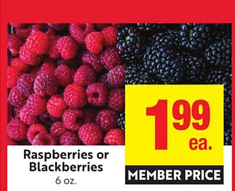 Raspberries or Blackberries - Save Mart weekly ad deal
