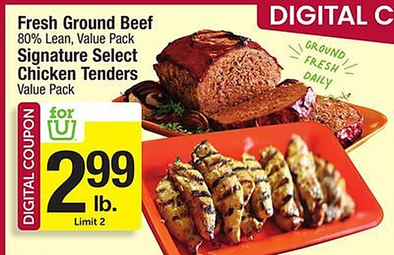 Fresh Ground Beef 80% Lean, Value Pack Signature Select Chicken Tenders Value Pack - Star Market weekly ad deal
