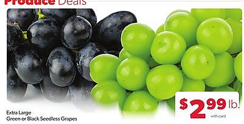 Extra Large Green or Black Seedless Grapes - VG’s Grocery weekly ad deal