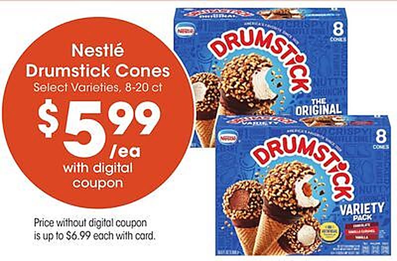 Nestlé Drumstick Cones - Kroger weekly ad deal
