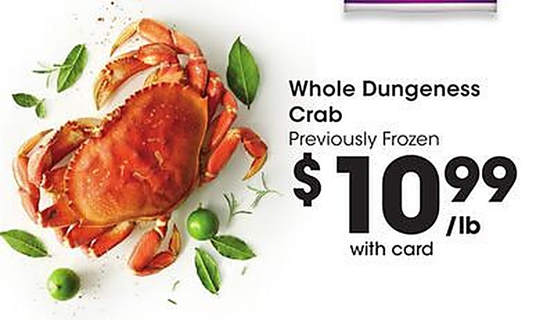 Whole Dungeness Crab - QFC weekly ad deal