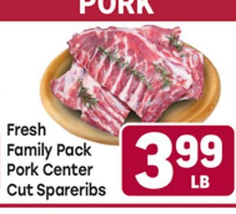 Fresh Family Pack Pork Center Cut Spareribs - Tony's Fresh Market weekly ad deal