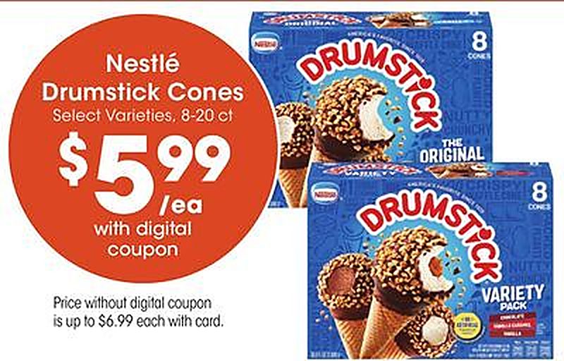 Nestlé Drumstick Cones - JayC Food Stores weekly ad deal