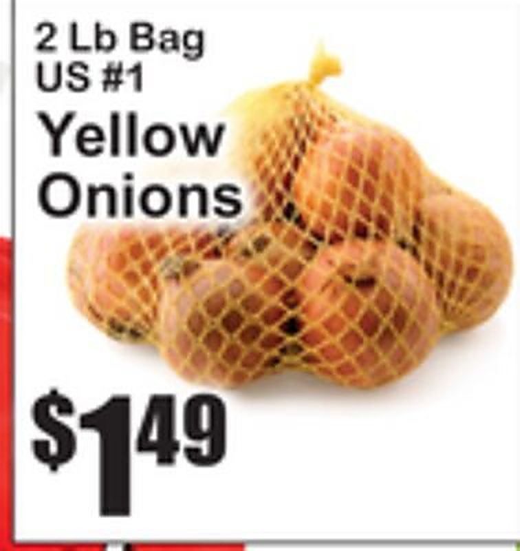 2 Lb Bag US #1 Yellow Onions - Superfresh weekly ad deal