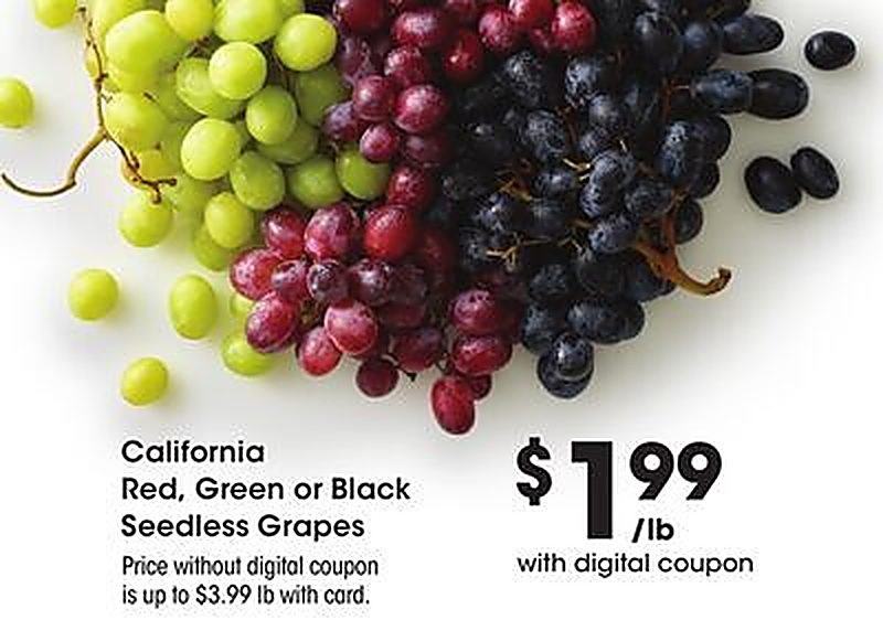 California Red, Green or Black Seedless Grapes - QFC weekly ad deal