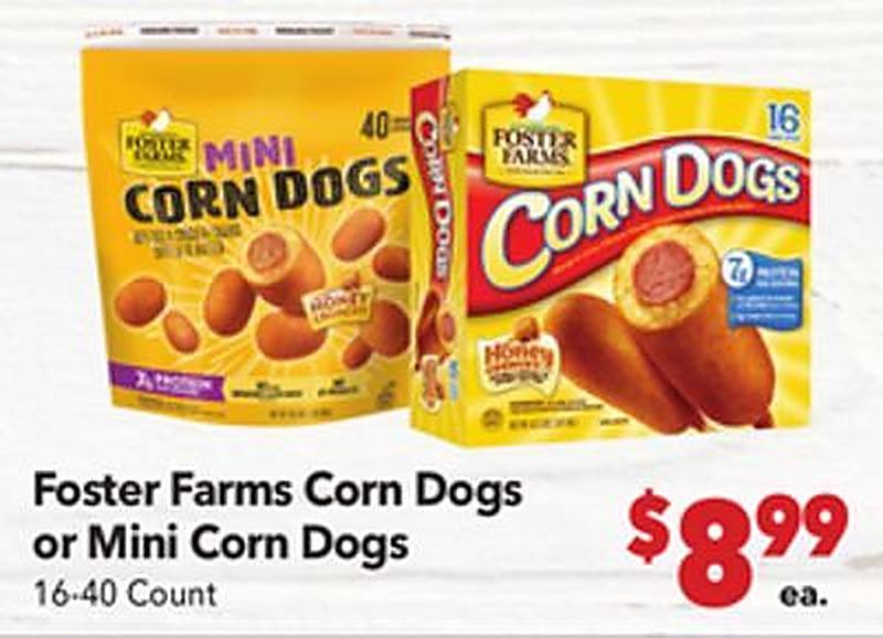 Foster Farms Corn Dogs or Mini Corn Dogs - Vallarta Supermarkets weekly ad deal