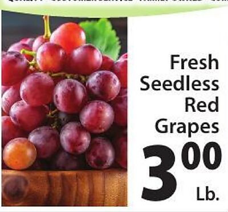 Fresh Seedless Red Grapes - West Side Marketplace weekly ad deal