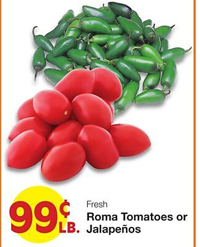 Roma Tomatoes or Jalapeños - Market Street weekly ad deal