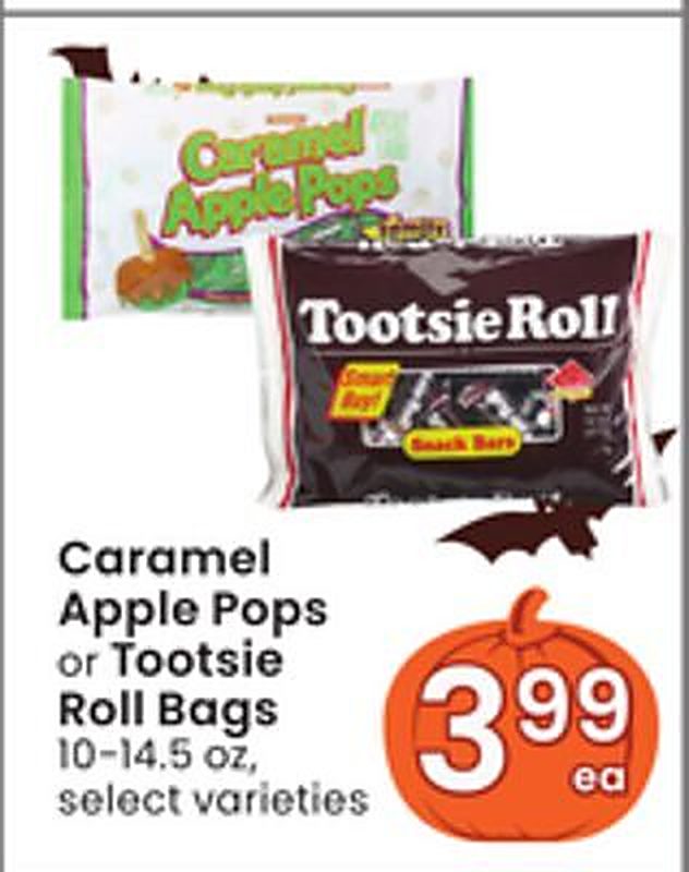 Caramel Apple Pops or Tootsie Roll Bags - Albertsons weekly ad deal