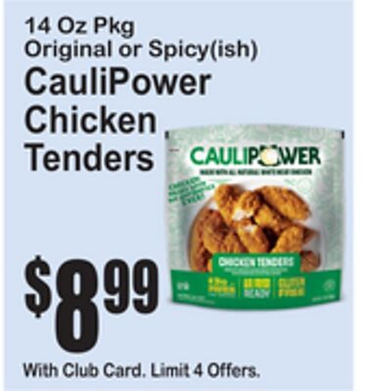 Original or Spicy(ish) CauliPower Chicken Tenders - Superfresh weekly ad deal