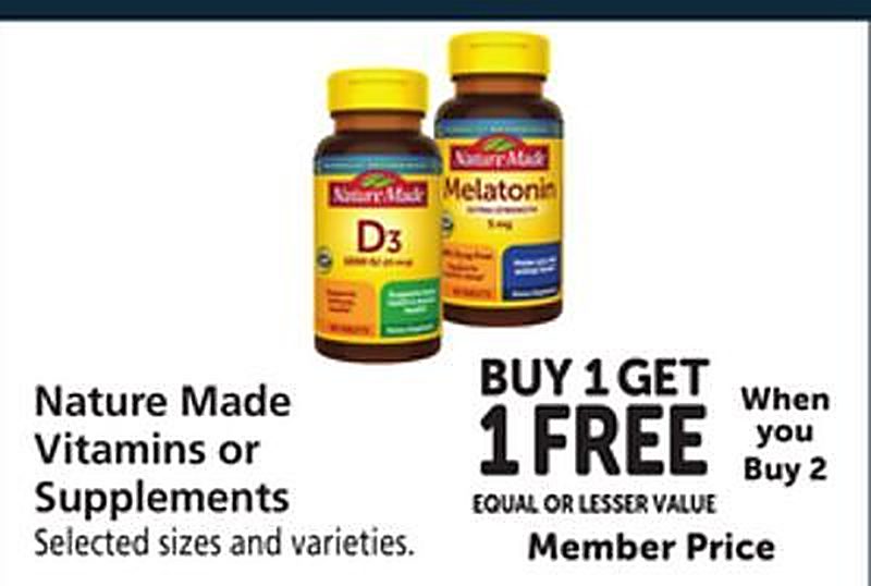 Nature Made Vitamins or Supplements