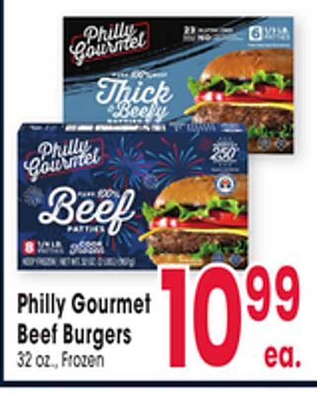 Philly Gourmet Beef Burgers - Jewel Osco weekly ad deal