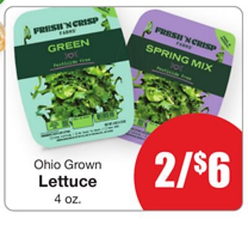 Ohio Grown Lettuce - Marcs weekly ad deal