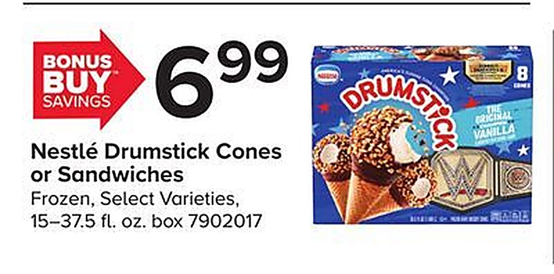 Nestlé Drumstick Cones or Sandwiches - Giant Food Stores weekly ad deal