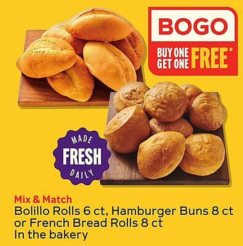 Bolillo Rolls 6 ct, Hamburger Buns 8 ct or French Bread Rolls 8 ct