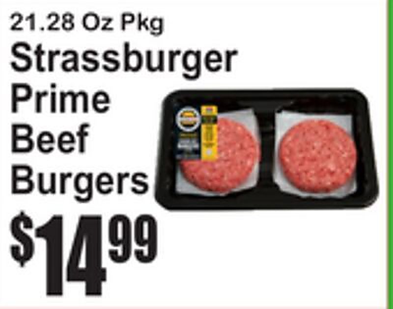 Strassburger Prime Beef Burgers - Superfresh weekly ad deal