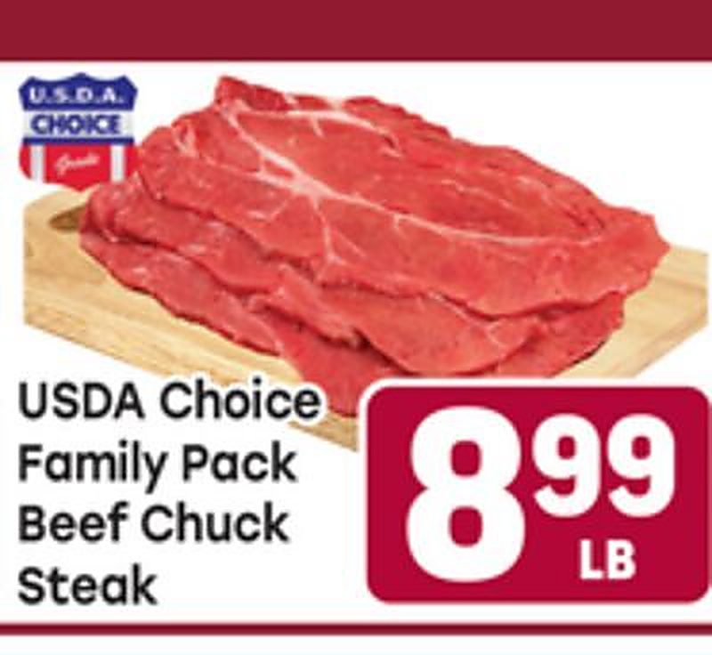 USDA Choice Family Pack Beef Chuck Steak - Tony's Fresh Market weekly ad deal