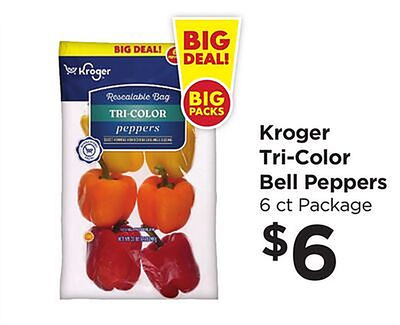 Kroger Tri-Color Bell Peppers - Food 4 Less weekly ad deal