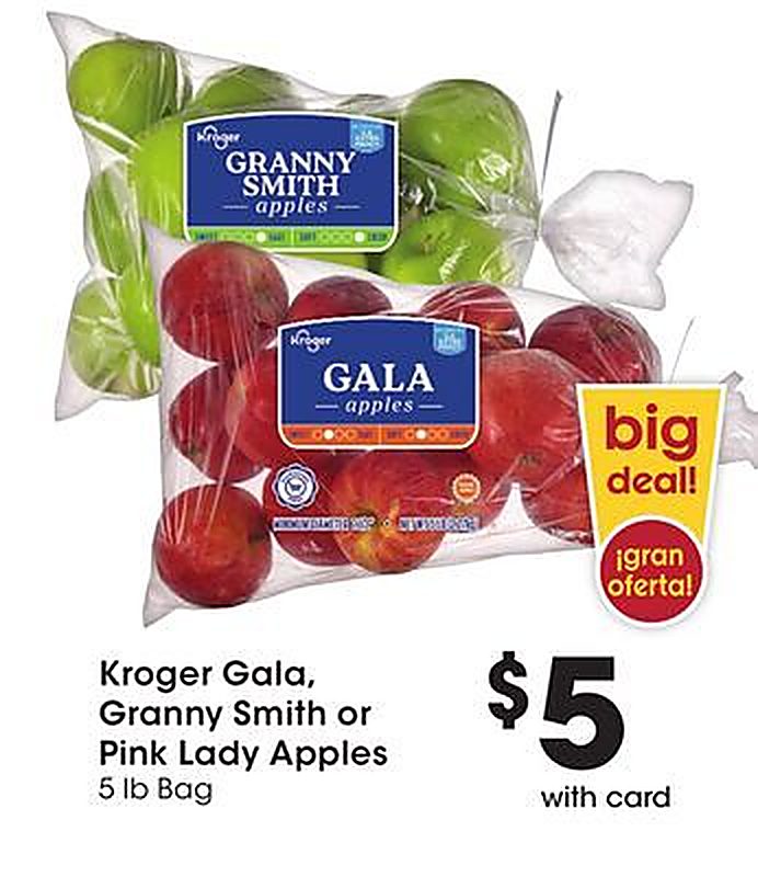 Kroger Gala, Granny Smith or Pink Lady Apples - Ralphs weekly ad deal