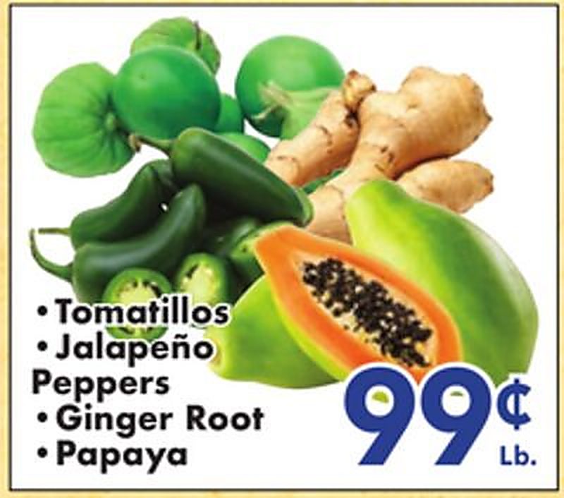 Tomatillos, Jalapeño Peppers, Ginger Root, Papaya - Fairplay Foods weekly ad deal